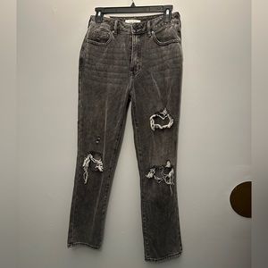 Black Pacsun Ripped Mom Jeans Size 26